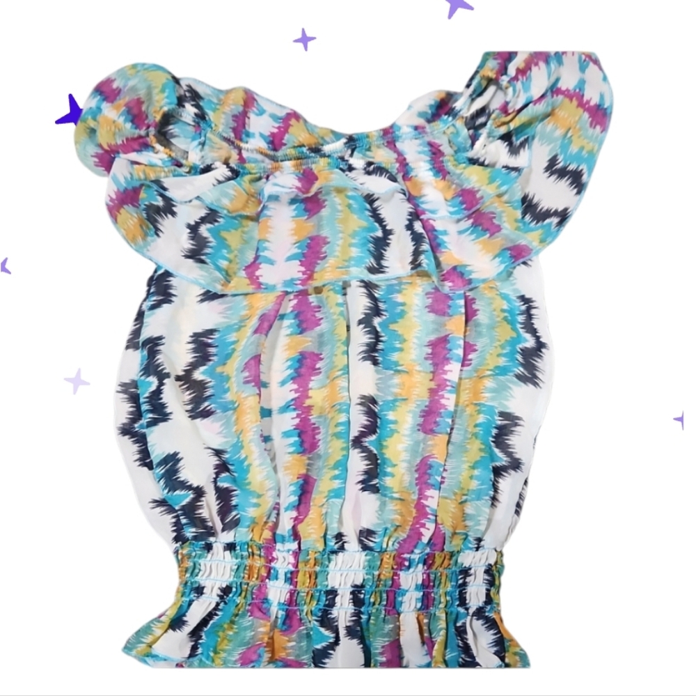 Vtg Bogo 90s Peasant Style Sheer Summer Top Small